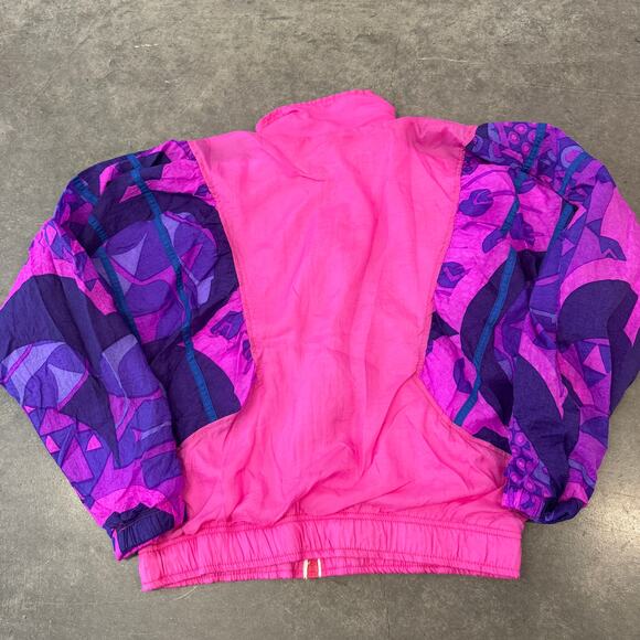 Vintage Y2K 90's Sergio Tacchini Winbreaker Track Full Zip Jacket Italy M Pink - Picture 2 of 5